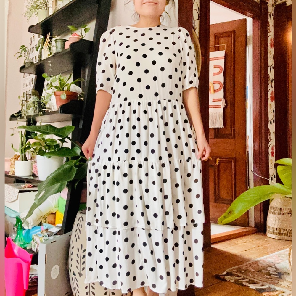 Anthropologie polka dot dress